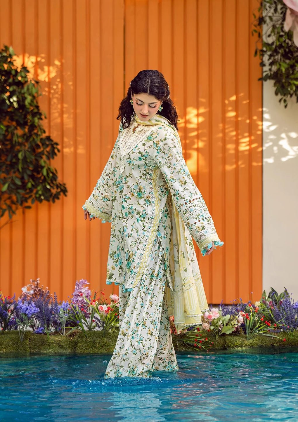 Elaf Premium | Prints 25 | EPS-3A IVORY WHISPERS-Brand:Elaf Premium-Type:Ladies Clothes-Off White-Lawn-House of Maryam- Buy in UK, USA