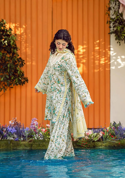 Elaf Premium | Prints 25 | EPS-3A IVORY WHISPERS-Brand:Elaf Premium-Type:Ladies Clothes-Off White-Lawn-House of Maryam- Buy in UK, USA