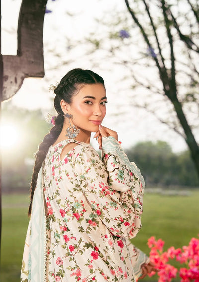 Elaf Premium | Prints 25 | EPS-3B DAY BLOOM-Brand:Elaf Premium-Type:Ladies Clothes-Ivory-Lawn-House of Maryam- Buy in UK, USA