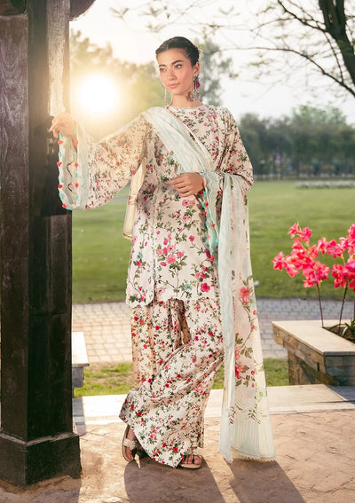 Elaf Premium | Prints 25 | EPS-3B DAY BLOOM-Brand:Elaf Premium-Type:Ladies Clothes-Ivory-Lawn-House of Maryam- Buy in UK, USA