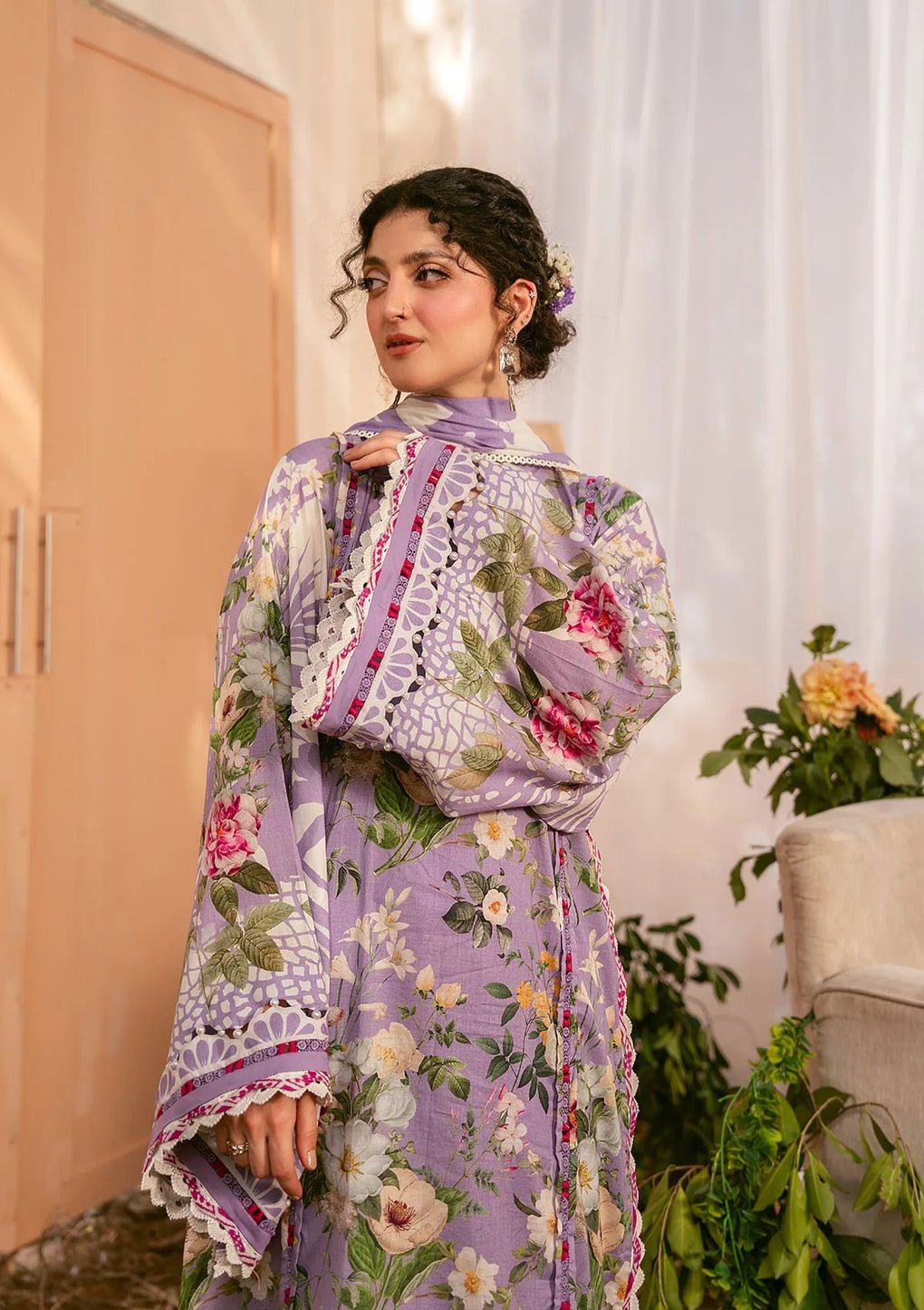 Elaf Premium | Prints 25 | EPS-5B LILABELLE-Brand:Elaf Premium-Type:Ladies Clothes-Lilac-Lawn-House of Maryam- Buy in UK, USA