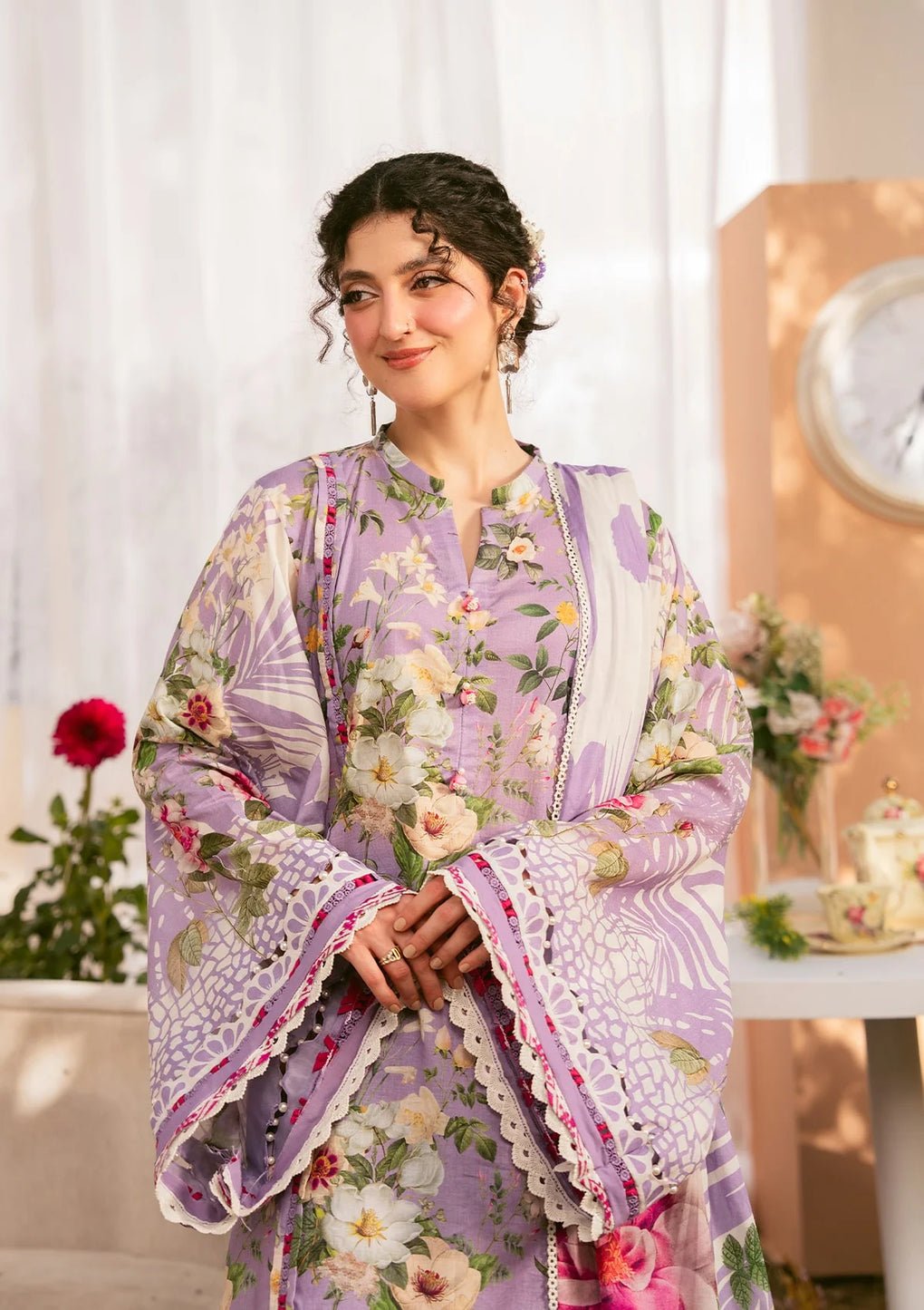 Elaf Premium | Prints 25 | EPS-5B LILABELLE-Brand:Elaf Premium-Type:Ladies Clothes-Lilac-Lawn-House of Maryam- Buy in UK, USA