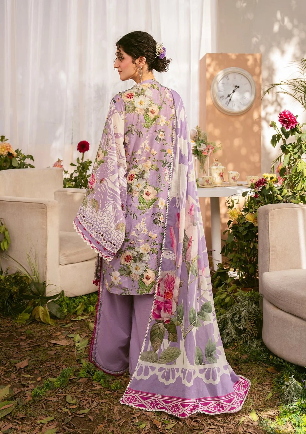 Elaf Premium | Prints 25 | EPS-5B LILABELLE-Brand:Elaf Premium-Type:Ladies Clothes-Lilac-Lawn-House of Maryam- Buy in UK, USA