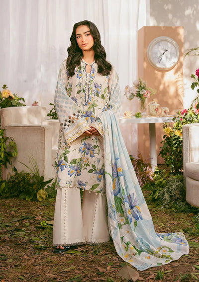 Elaf Premium | Prints 25 | EPS-6A IVORY PETALS-Brand:Elaf Premium-Type:Ladies Clothes-Beige-Lawn-House of Maryam- Buy in UK, USA