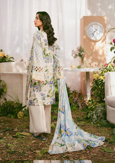 Elaf Premium | Prints 25 | EPS-6A IVORY PETALS-Brand:Elaf Premium-Type:Ladies Clothes-Beige-Lawn-House of Maryam- Buy in UK, USA