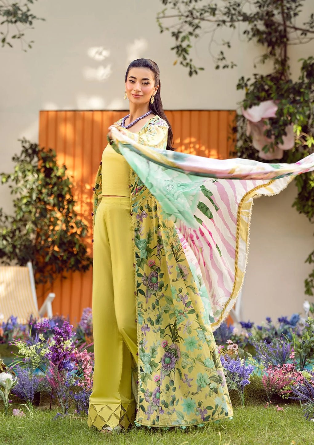 Elaf Premium | Prints 25 | EPS-7A DAISY FIELDS-Brand:Elaf Premium-Type:Ladies Clothes-Yellow-Lawn-House of Maryam- Buy in UK, USA
