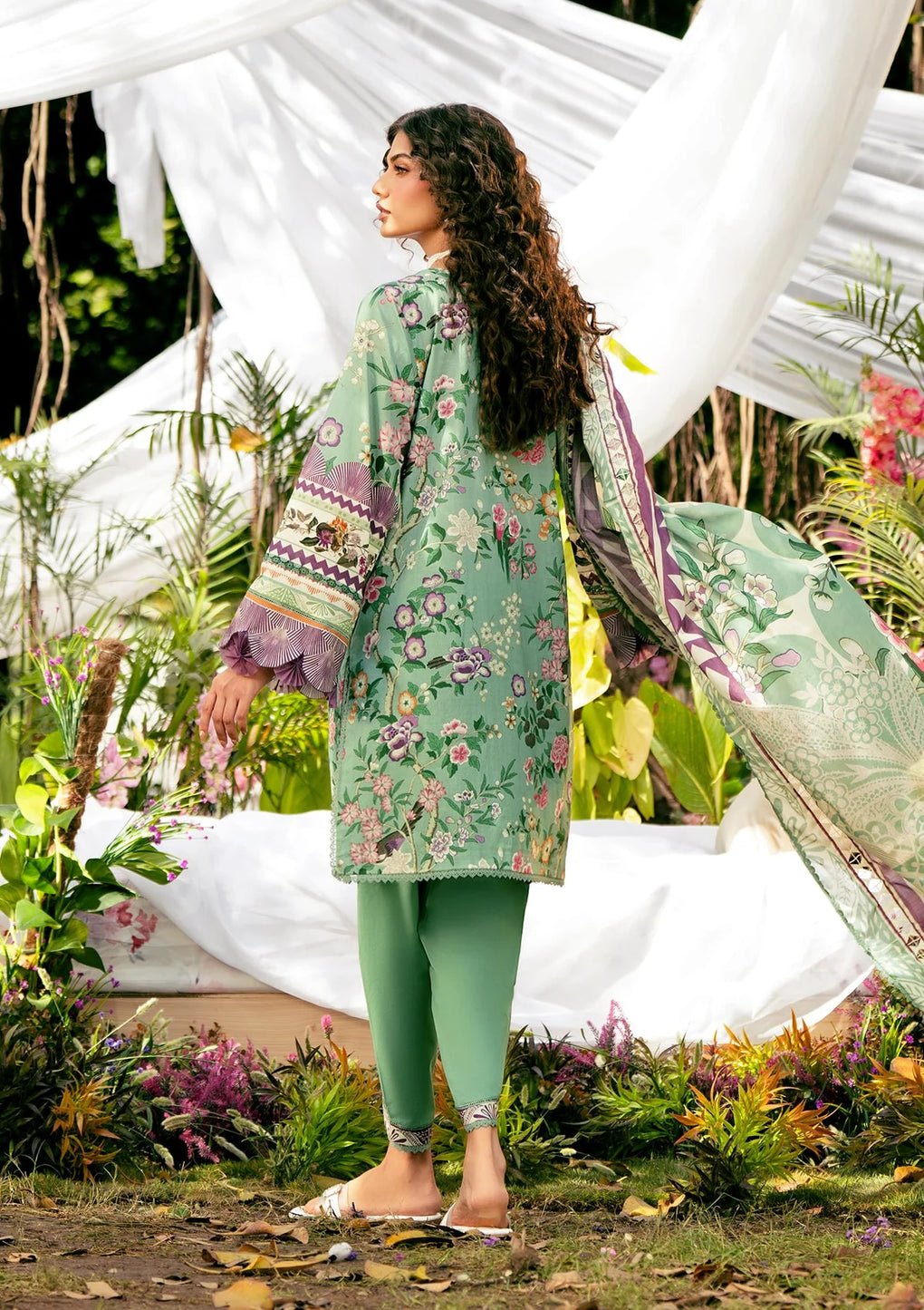 Elaf Premium | Prints 25 | EPS-8A MINTED DREAM-Brand:Elaf Premium-Type:Ladies Clothes-Sea Green-Lawn-House of Maryam- Buy in UK, USA