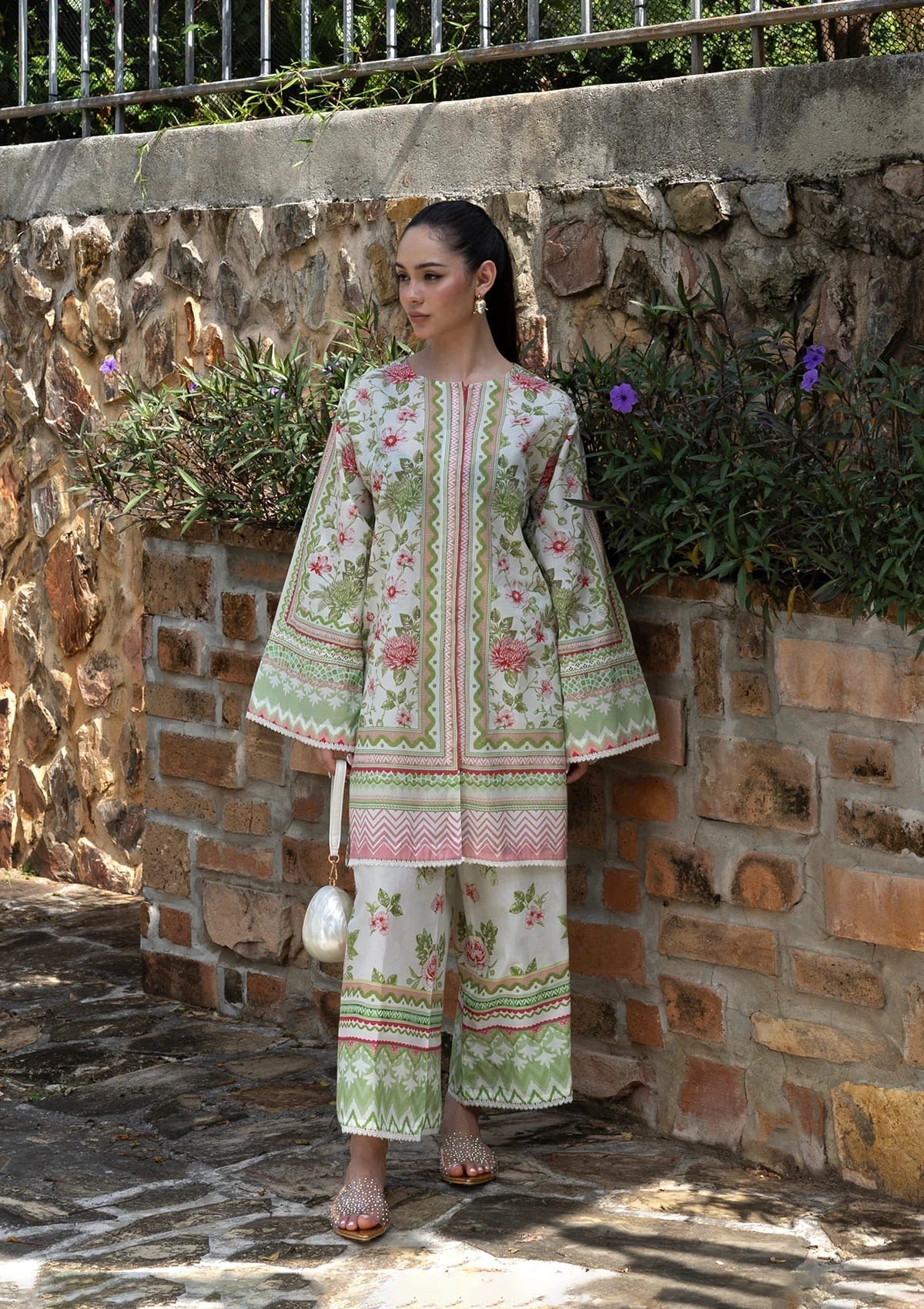 Elaf Premium | Ready to Wear 26 | EPV-10B VALENTINA-Brand:Elaf Premium-Type:Ladies Clothes-Mint Gray-Lawn-House of Maryam- Buy in UK, USA