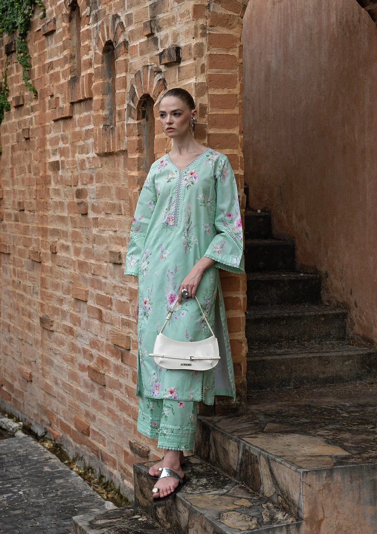 Elaf Premium | Ready to Wear 26 | EPV-2B MILANO-Brand:Elaf Premium-Type:Ladies Clothes-Ice Blue-Lawn-House of Maryam- Buy in UK, USA