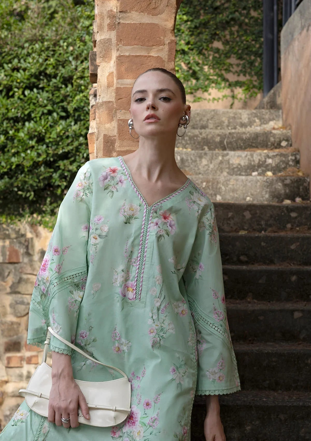 Elaf Premium | Ready to Wear 26 | EPV-2B MILANO-Brand:Elaf Premium-Type:Ladies Clothes-Ice Blue-Lawn-House of Maryam- Buy in UK, USA
