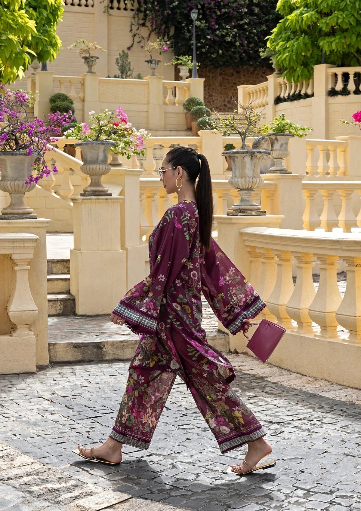 Elaf Premium | Ready to Wear 26 | EPV-4A ROSSETTO-Brand:Elaf Premium-Type:Ladies Clothes-Maroon-Lawn-House of Maryam- Buy in UK, USA