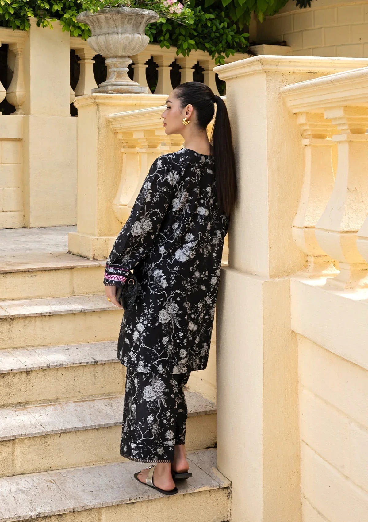 Elaf Premium | Ready to Wear 26 | EPV-7B HIGH DRAMA-Brand:Elaf Premium-Type:Ladies Clothes-Black-Lawn-House of Maryam- Buy in UK, USA