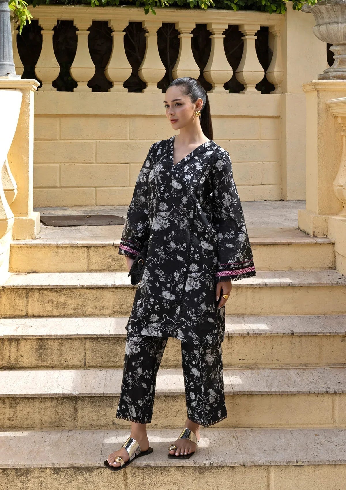 Elaf Premium | Ready to Wear 26 | EPV-7B HIGH DRAMA-Brand:Elaf Premium-Type:Ladies Clothes-Black-Lawn-House of Maryam- Buy in UK, USA