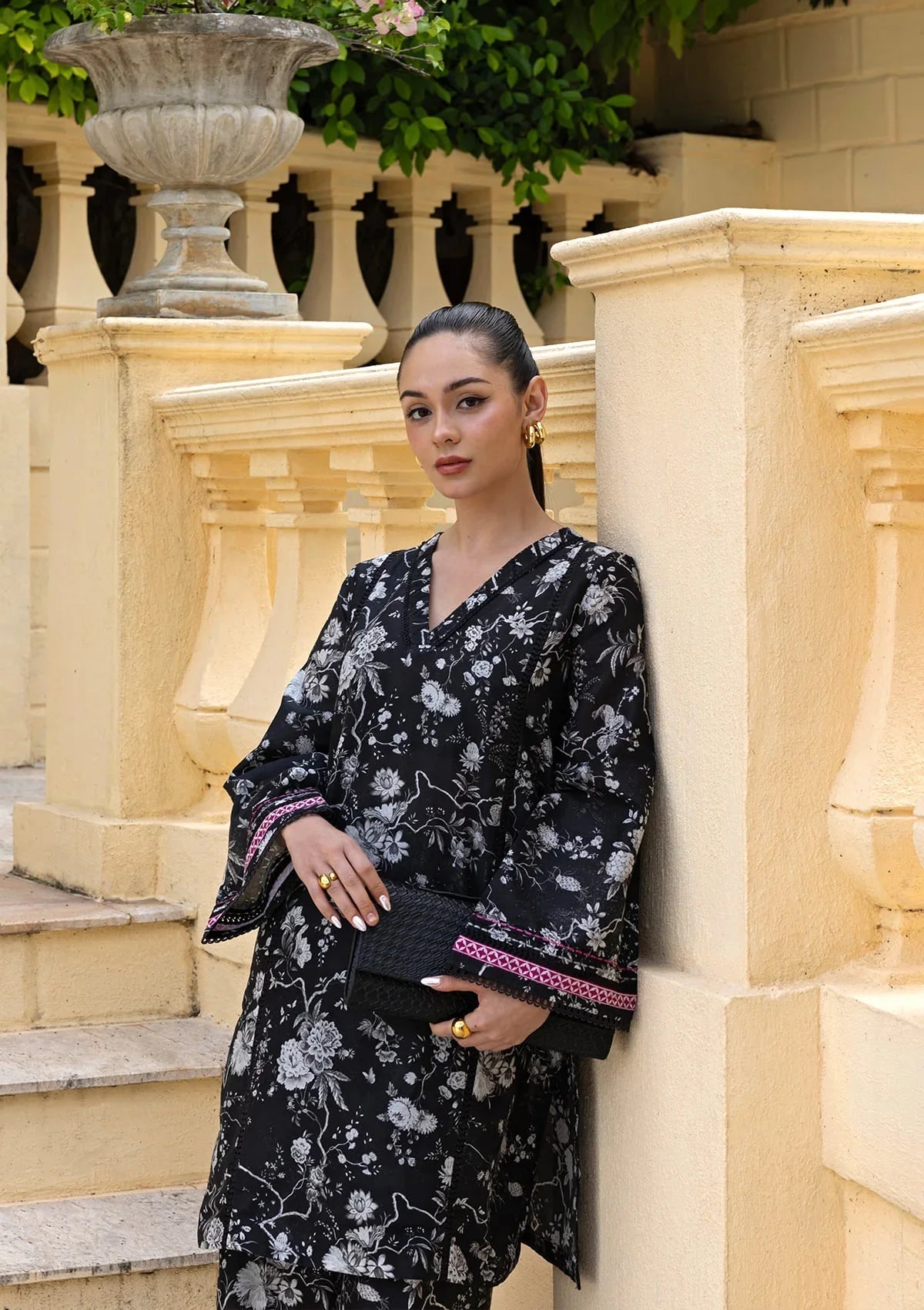Elaf Premium | Ready to Wear 26 | EPV-7B HIGH DRAMA-Brand:Elaf Premium-Type:Ladies Clothes-Black-Lawn-House of Maryam- Buy in UK, USA