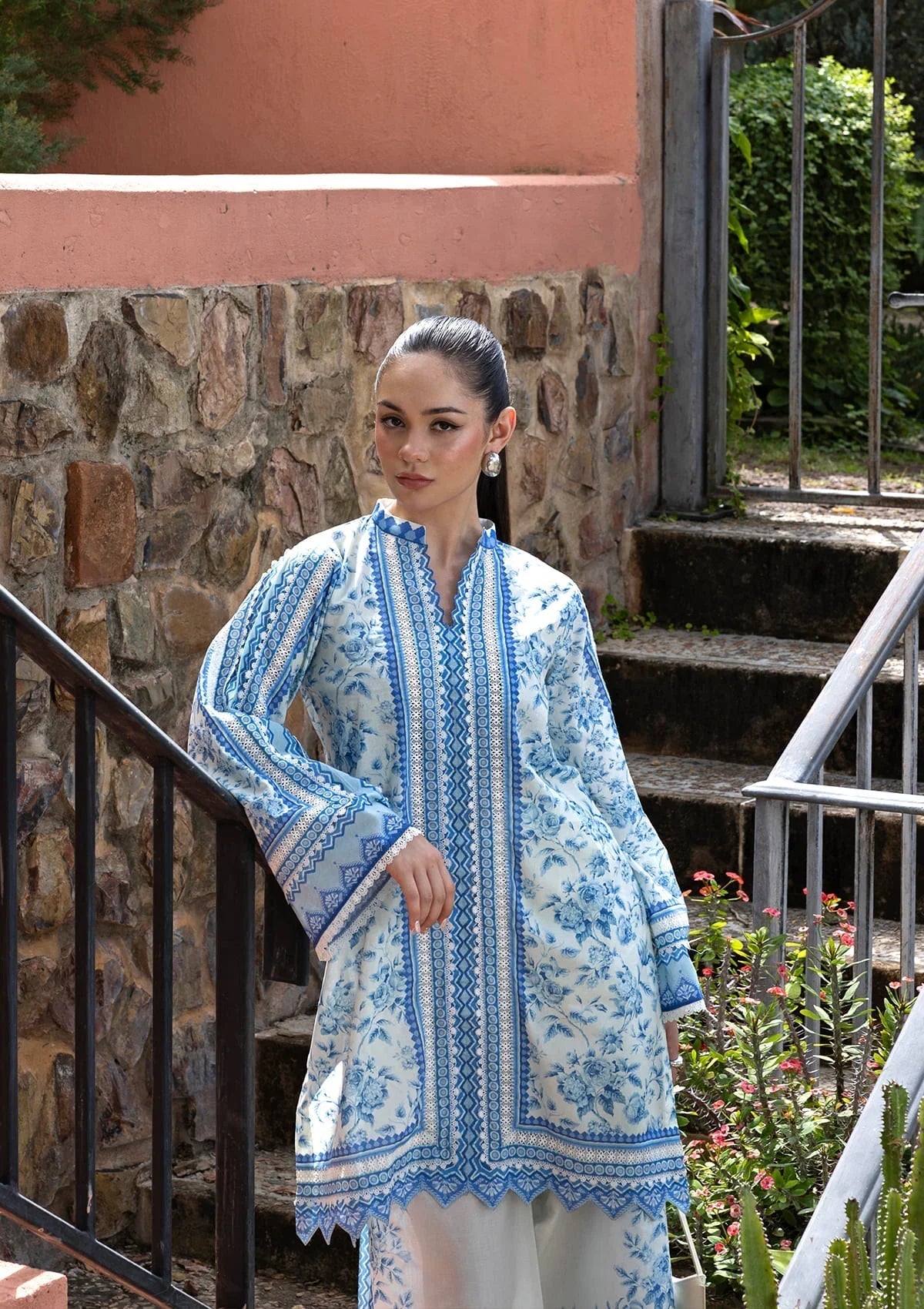 Elaf Premium | Ready to Wear 26 | EPV-8A SEA LEVEL-Brand:Elaf Premium-Type:Ladies Clothes-Sky Blue-Lawn-House of Maryam- Buy in UK, USA