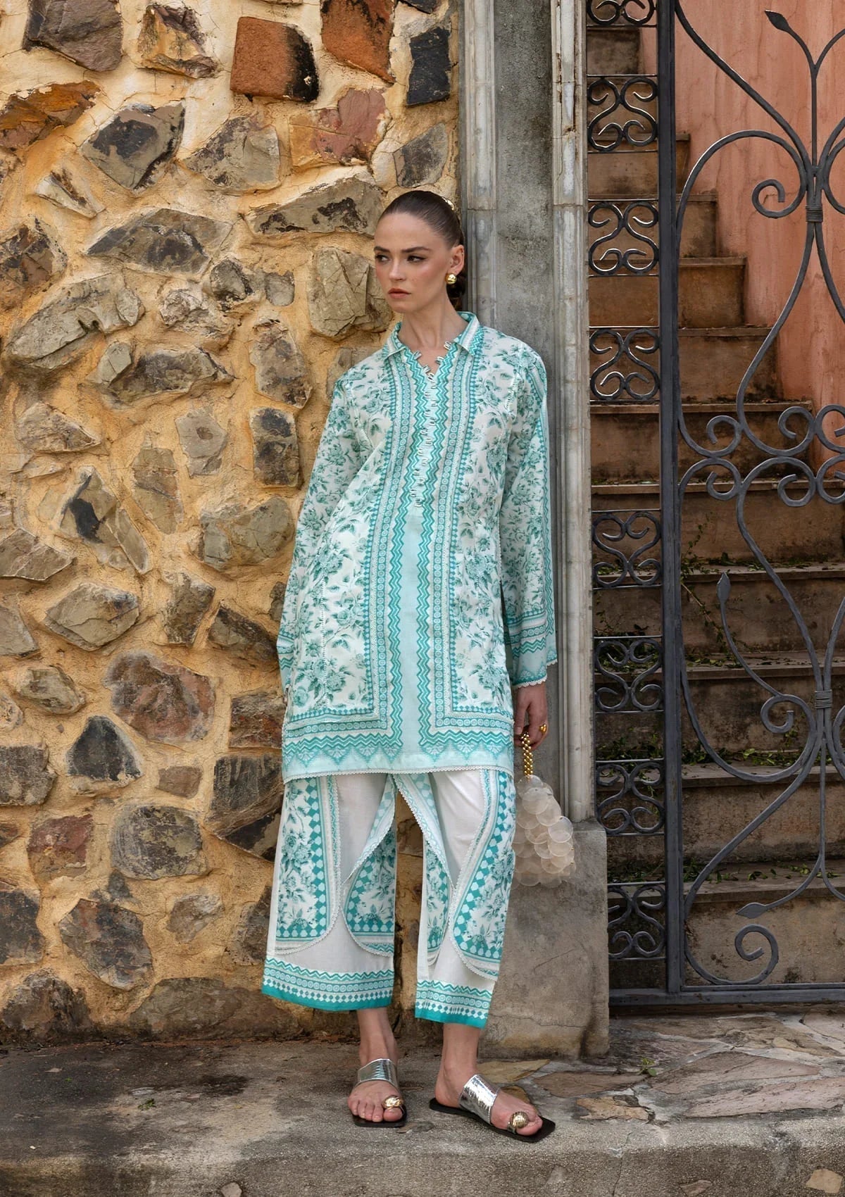 Elaf Premium | Ready to Wear 26 | EPV-8B MAMMA MIA-Brand:Elaf Premium-Type:Ladies Clothes-Off White-Lawn-House of Maryam- Buy in UK, USA