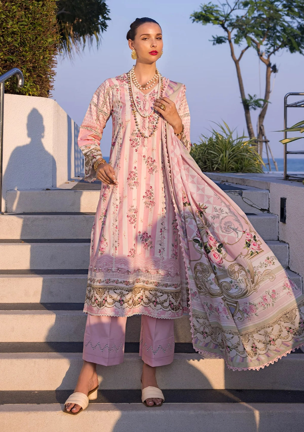 Elaf Premium | Prints Collection 2024 | EOP-04A THAI BLOOM by Designer Elaf Premium - House of Maryam - Pakistani Designer Ethnic Wear in {{ shop.shopifyCountryName }}