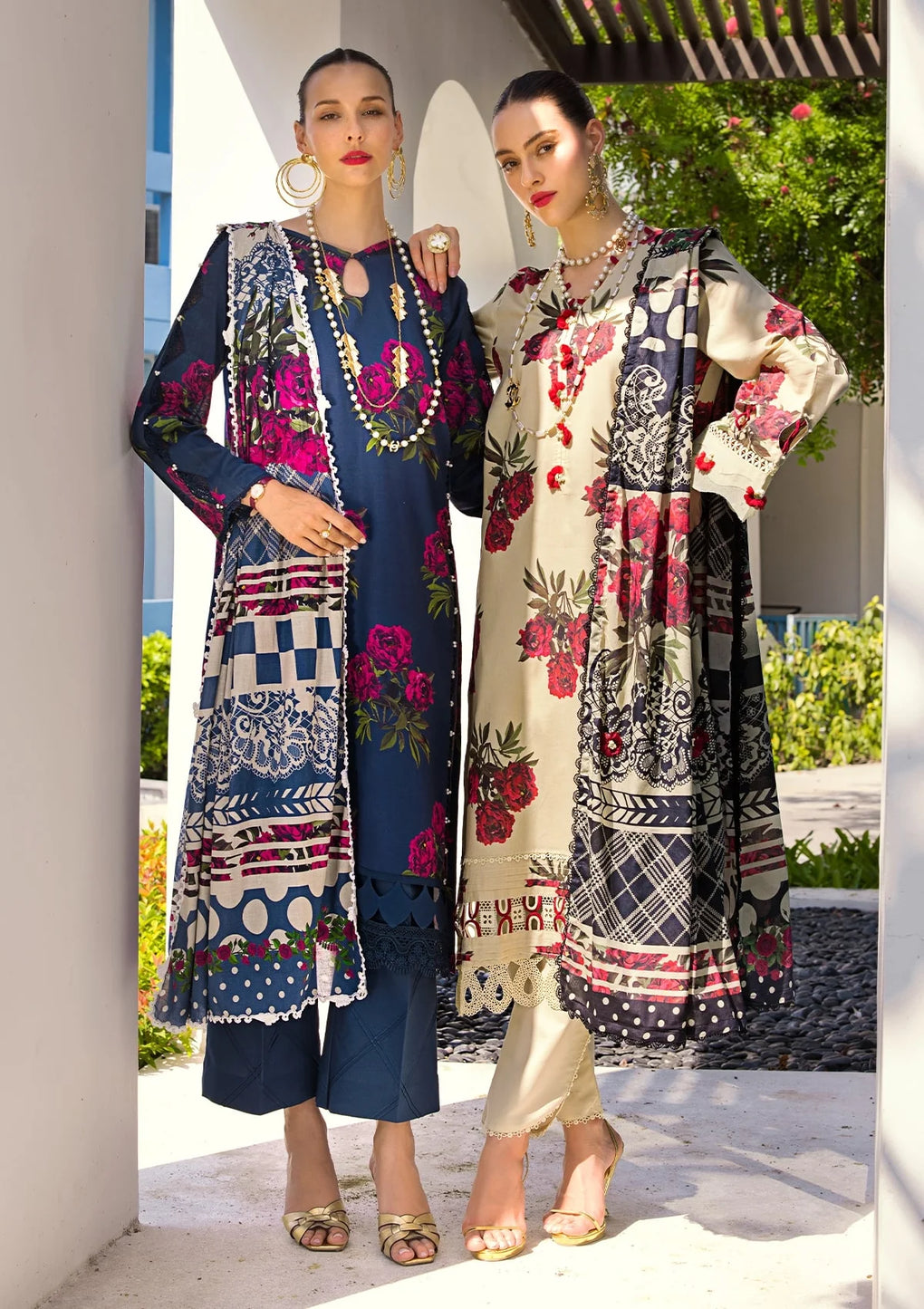 Elaf Premium | Prints Collection 2024 | EOP-03A SWAN -  Elaf Premium Formal - Original Designer Dress - House of Maryam
