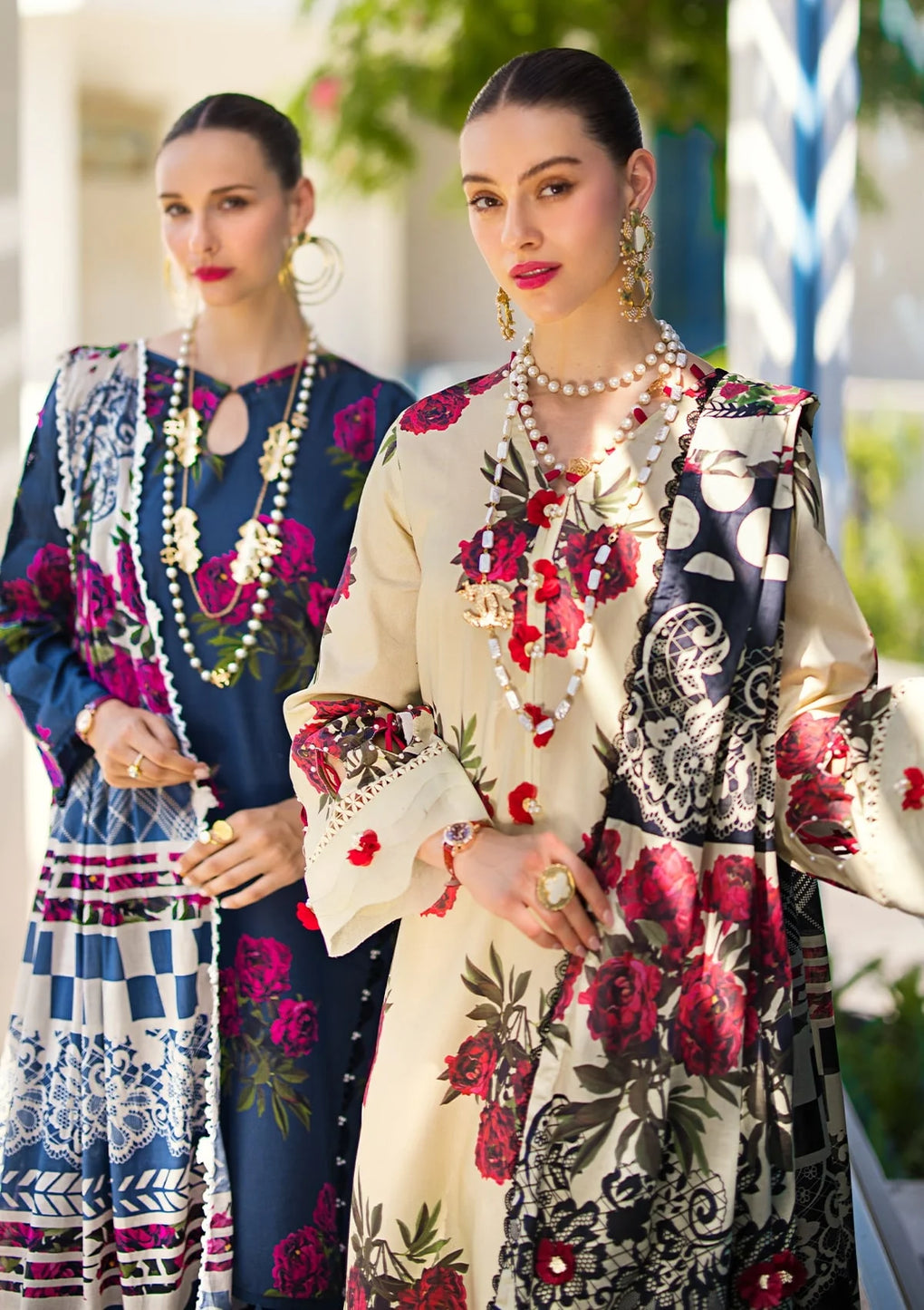 Elaf Premium | Prints Collection 2024 | EOP-03A SWAN -  Elaf Premium Formal - Original Designer Dress - House of Maryam