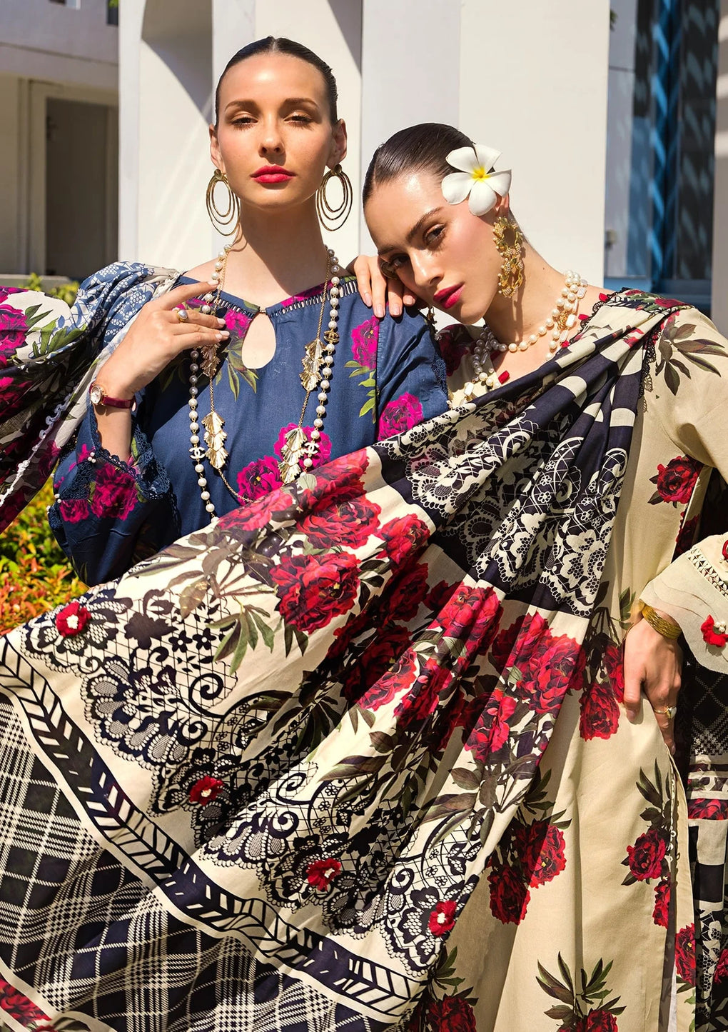 Elaf Premium | Prints Collection 2024 | EOP-03A SWAN -  Elaf Premium Formal - Original Designer Dress - House of Maryam