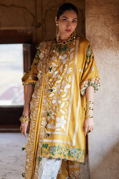 Elan | Luxury Lawn 25 | AURELIA (EL25-08 B)-Brand:Elan-Type:Ladies Clothes-Gold-Lawn-House of Maryam- Buy in UK, USA