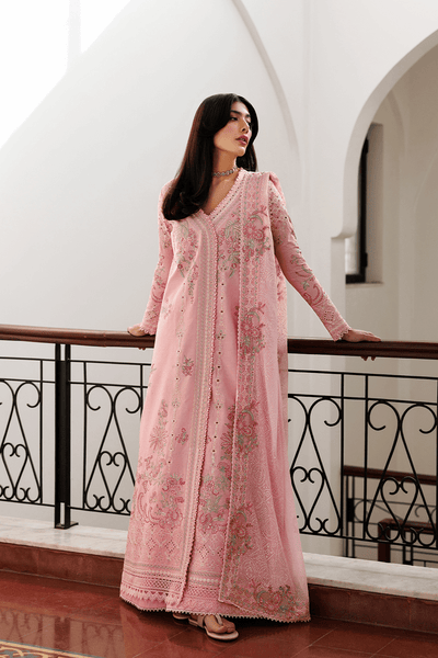 Emaan Adeel | Mirabelle Festive Luxury Lawn | FIONA-Brand:Emaan Adeel-Type:Ladies Clothes-Pink-Lawn-House of Maryam- Buy in UK, USA