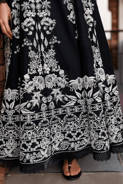 Emaan Adeel | Mirabelle Festive Luxury Lawn | MIDNIGHT BLISS-Brand:Emaan Adeel-Type:Ladies Clothes-Black-Lawn-House of Maryam- Buy in UK, USA