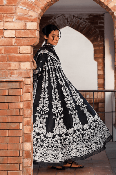 Emaan Adeel | Mirabelle Festive Luxury Lawn | MIDNIGHT BLISS-Brand:Emaan Adeel-Type:Ladies Clothes-Black-Lawn-House of Maryam- Buy in UK, USA