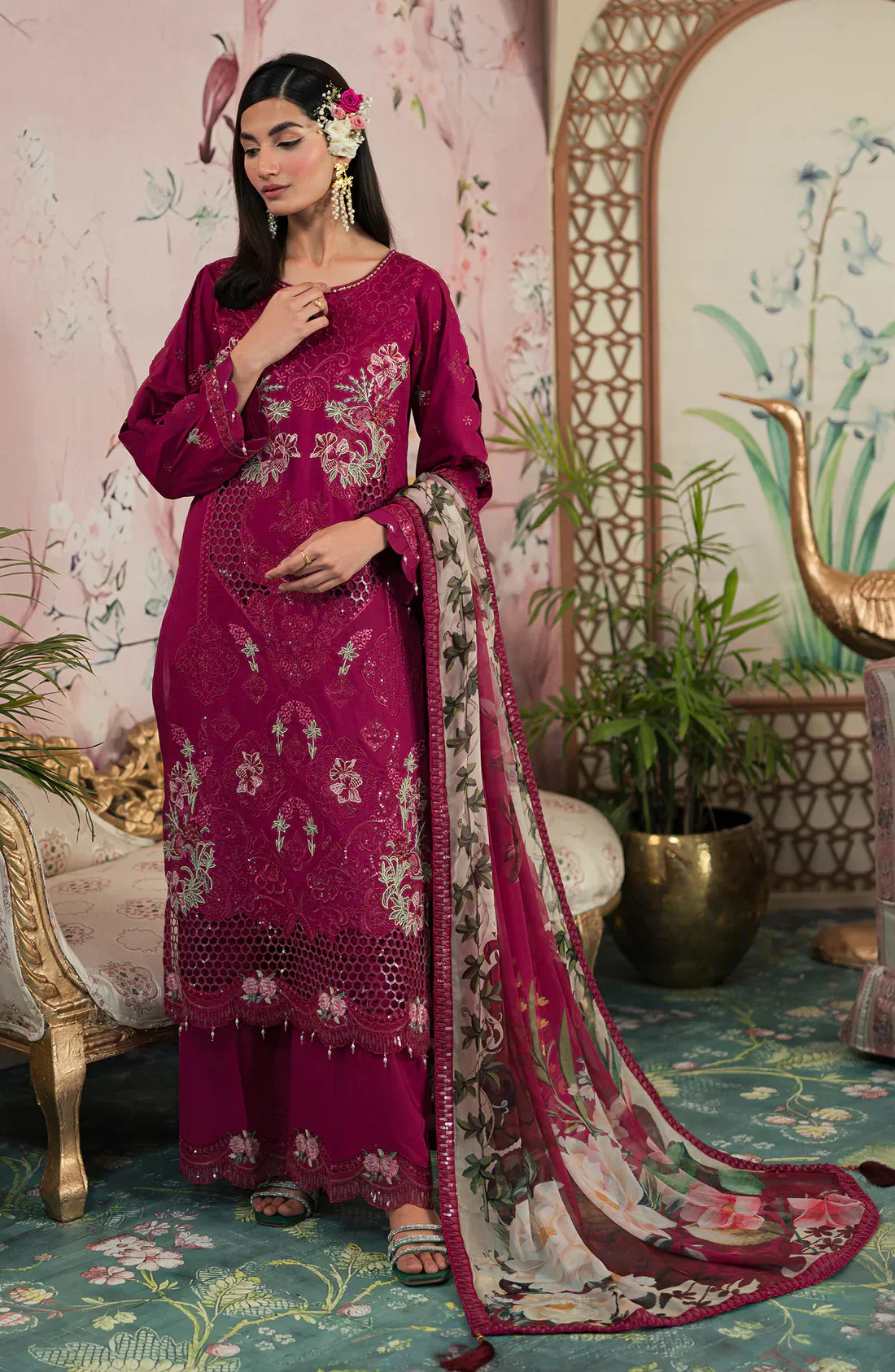 Emaan Adeel | Ayra Luxury Lawn 24 | AR-04 -  Emaan Adeel Luxury - Original Designer Dress - House of Maryam