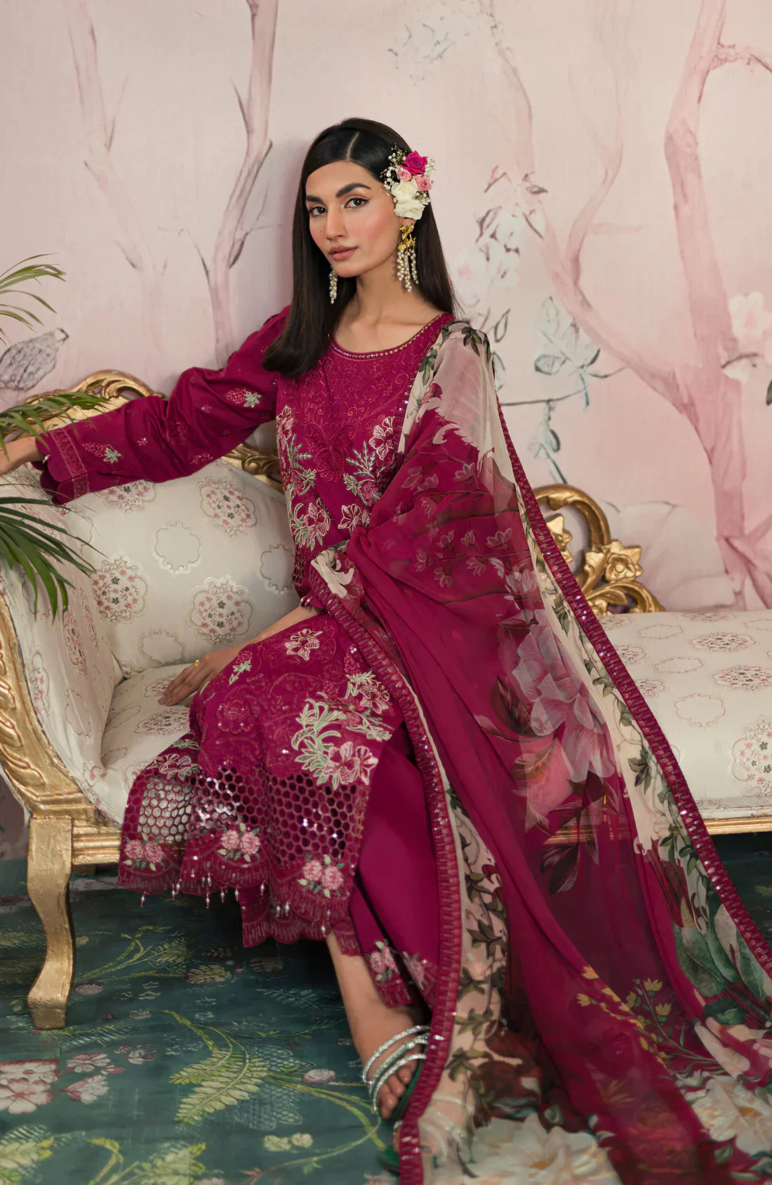 Emaan Adeel | Ayra Luxury Lawn 24 | AR-04 -  Emaan Adeel Luxury - Original Designer Dress - House of Maryam