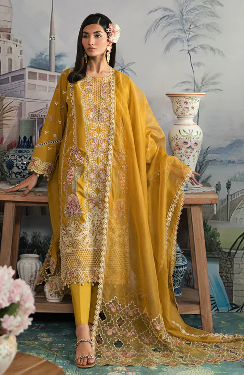 Emaan Adeel | Ayra Luxury Lawn 24 | AR-06 -  Emaan Adeel Luxury - Original Designer Dress - House of Maryam