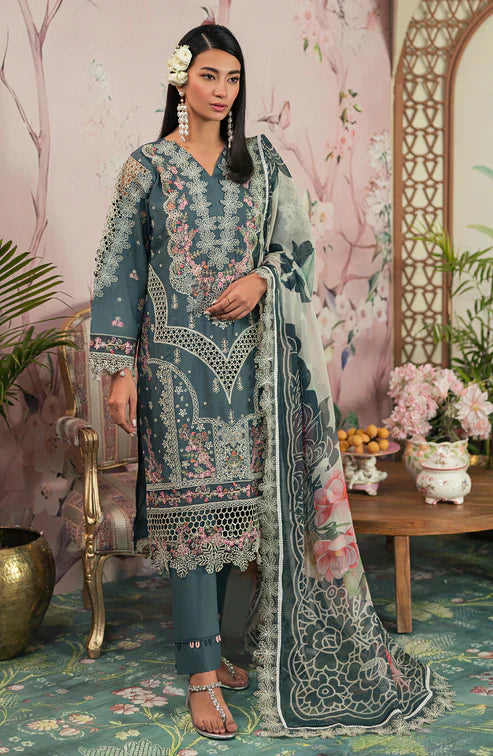 Emaan Adeel | Ayra Luxury Lawn 24 | AR-09 by Designer Emaan Adeel - House of Maryam - Pakistani Designer Ethnic Wear in {{ shop.shopifyCountryName }}