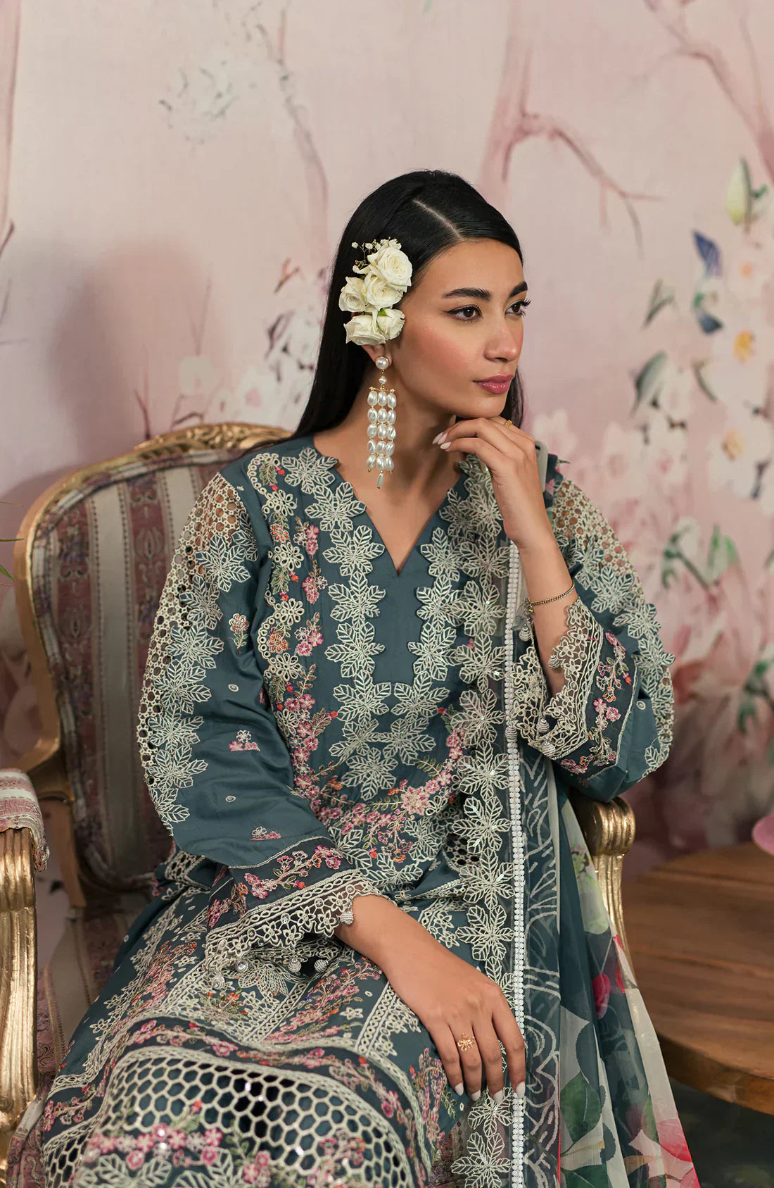 Emaan Adeel | Ayra Luxury Lawn 24 | AR-09 by Designer Emaan Adeel - House of Maryam - Pakistani Designer Ethnic Wear in {{ shop.shopifyCountryName }}