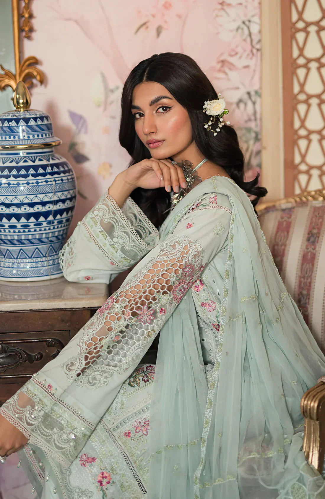 Emaan Adeel | Ayra Luxury Lawn 24 | AR-07 by Designer Emaan Adeel - House of Maryam - Pakistani Designer Ethnic Wear in {{ shop.shopifyCountryName }}