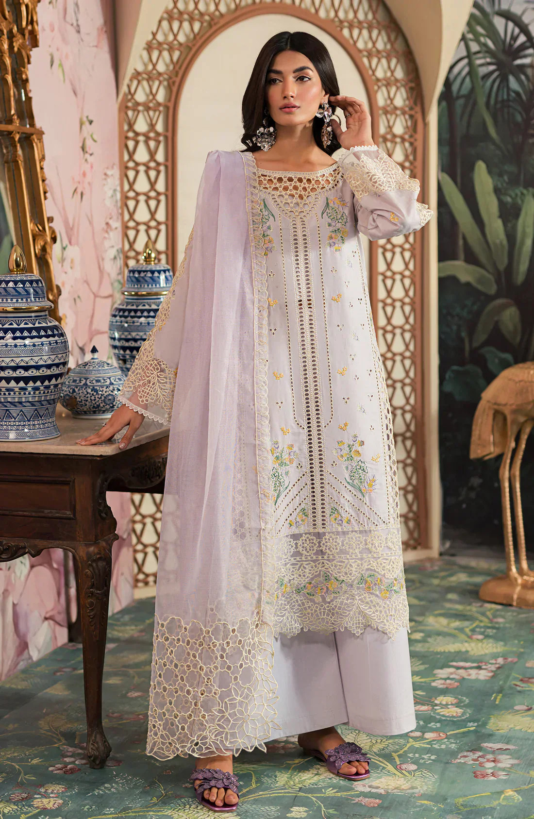 Emaan Adeel | Ayra Luxury Lawn 24 | AR-10 -  Emaan Adeel Luxury - Original Designer Dress - House of Maryam