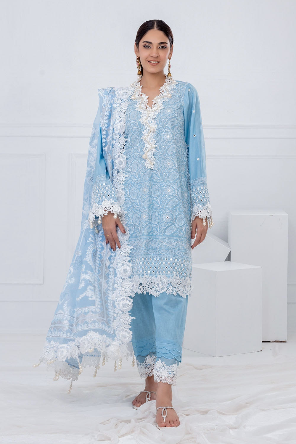 Gul Ahmed | Festive Eid 25 | FE-52012 -  Gul Ahmed Ladies Clothes - Original Designer Dress - House of Maryam