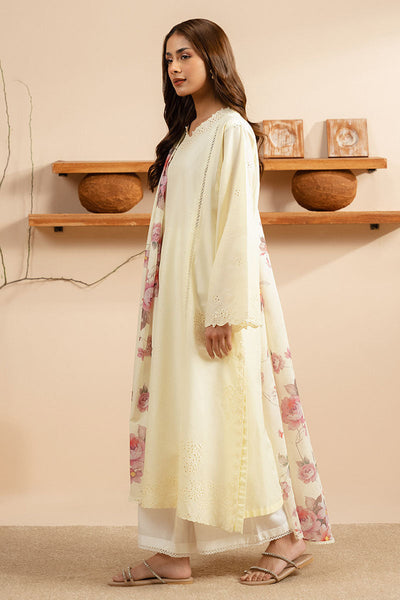 Cross Stitch | Exclusive Pret | Pale Yellow-2PC (Shirt & Dupatta)