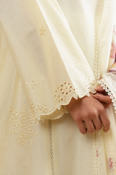 Cross Stitch | Exclusive Pret | Pale Yellow-2PC (Shirt & Dupatta)