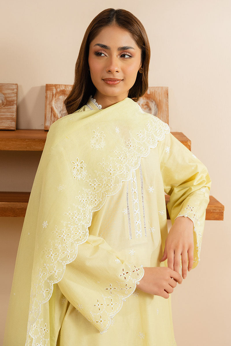 Cross Stitch | Exclusive Pret | Citrine Trinket-2PC (Shirt & Dupatta)-1