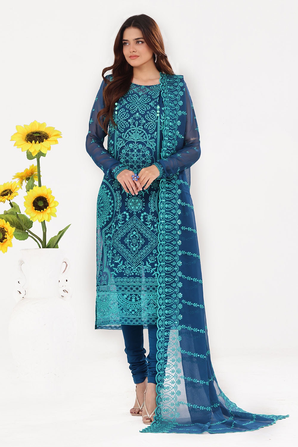 Gul Ahmed | Festive Eid 25 | LE-52004 -  Gul Ahmed Ladies Clothes - Original Designer Dress - House of Maryam