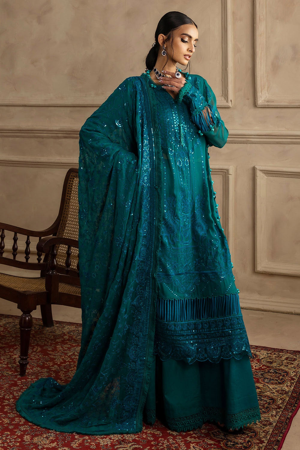 Gul Ahmed | Festive Eid 25 | LE-52017 -  Gul Ahmed Ladies Clothes - Original Designer Dress - House of Maryam