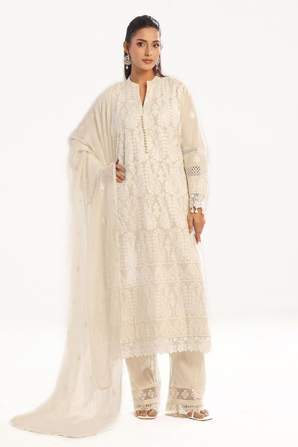 Gul Ahmed | Festive Eid 25 | PM-52055 -  Gul Ahmed Ladies Clothes - Original Designer Dress - House of Maryam