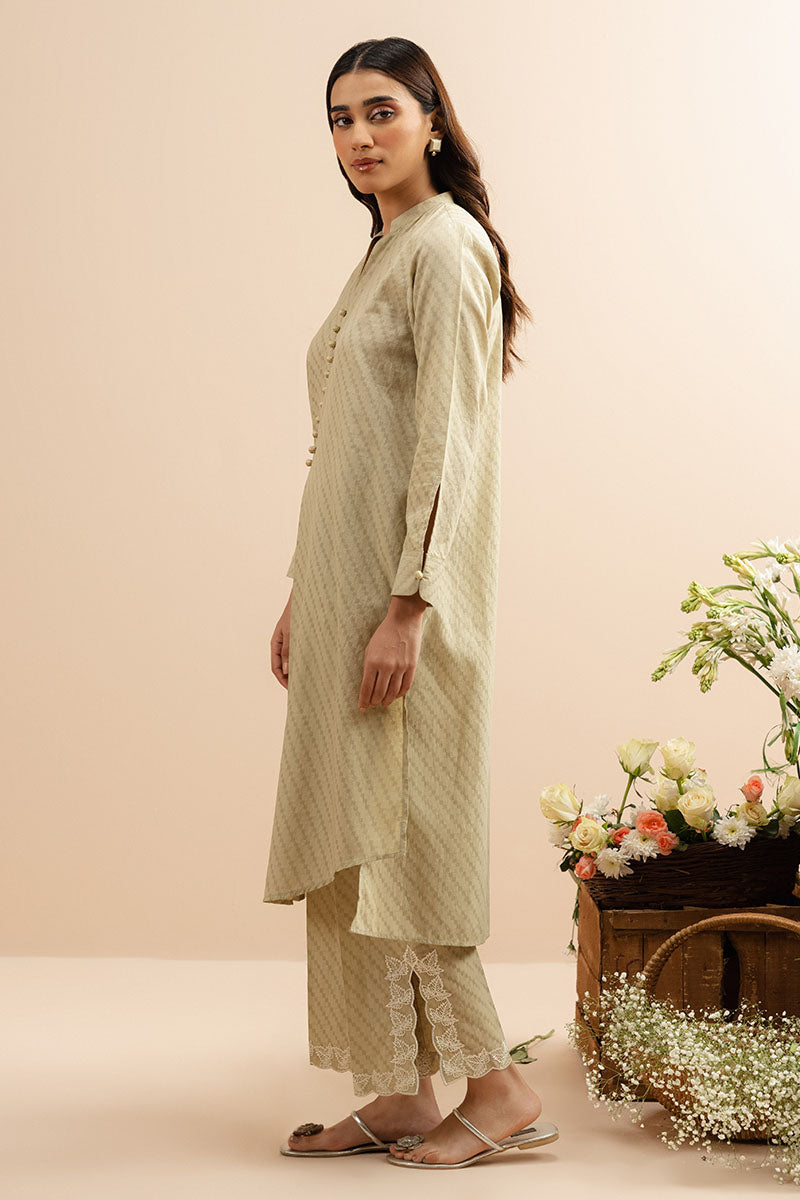 Cross Stitch | Basic Pret | Mystic Lagoon-2 PC (Shirt & Trouser)-1
