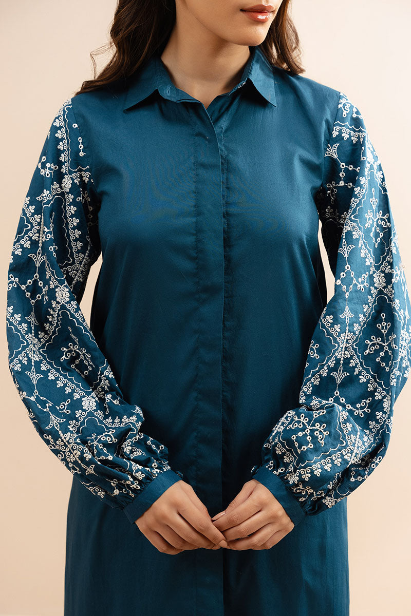 Cross Stitch | Basic Pret | Cerulean Dream Dyed Lawn Shirt-5