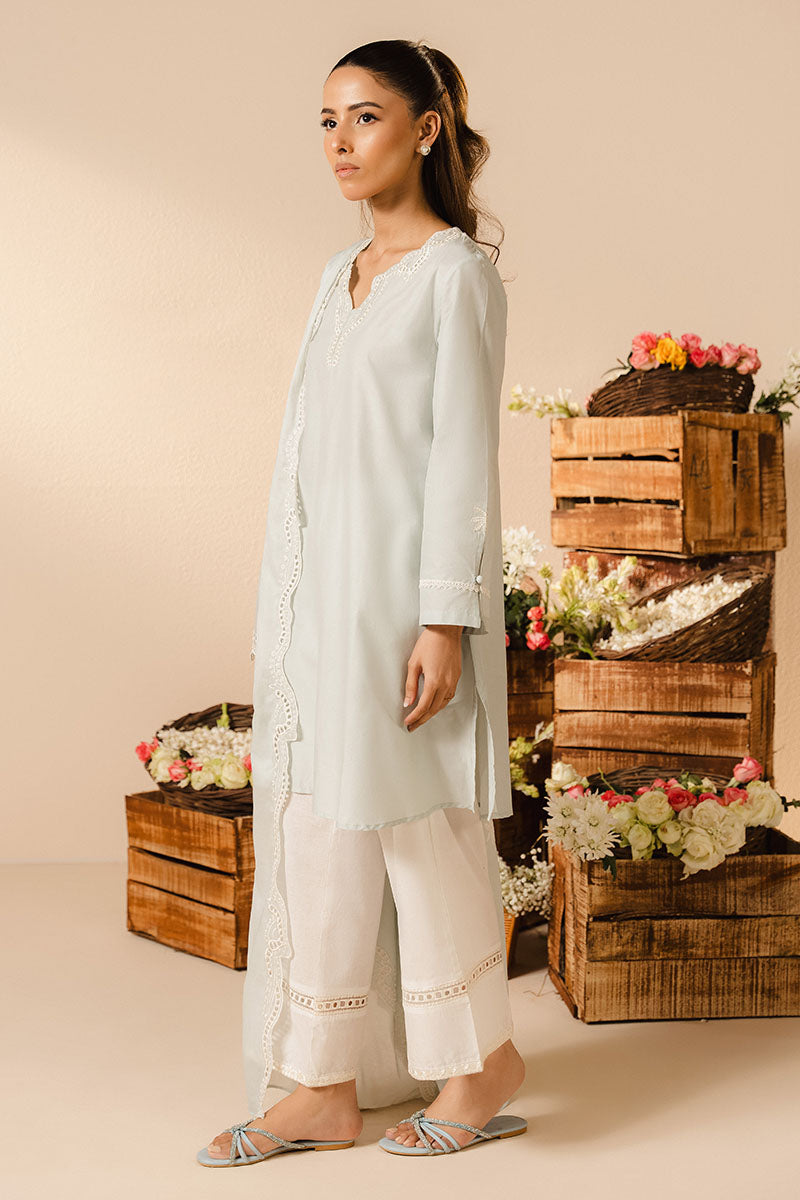 Cross Stitch | Basic Pret | Sky Gray-2PC (Shirt & Dupatta)-5