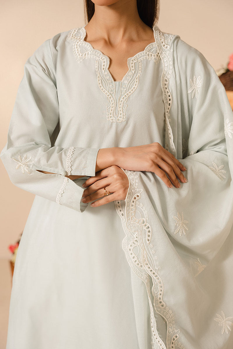 Cross Stitch | Basic Pret | Sky Gray-2PC (Shirt & Dupatta)-4