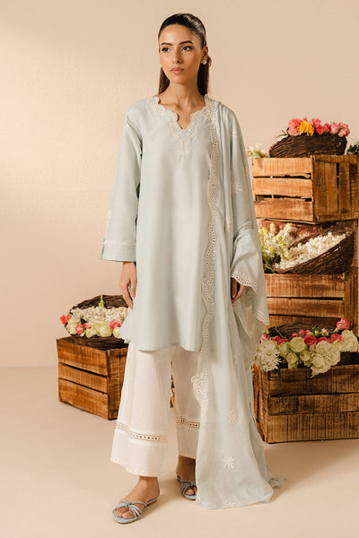 Cross Stitch | Basic Pret | Sky Gray-2PC (Shirt & Dupatta)