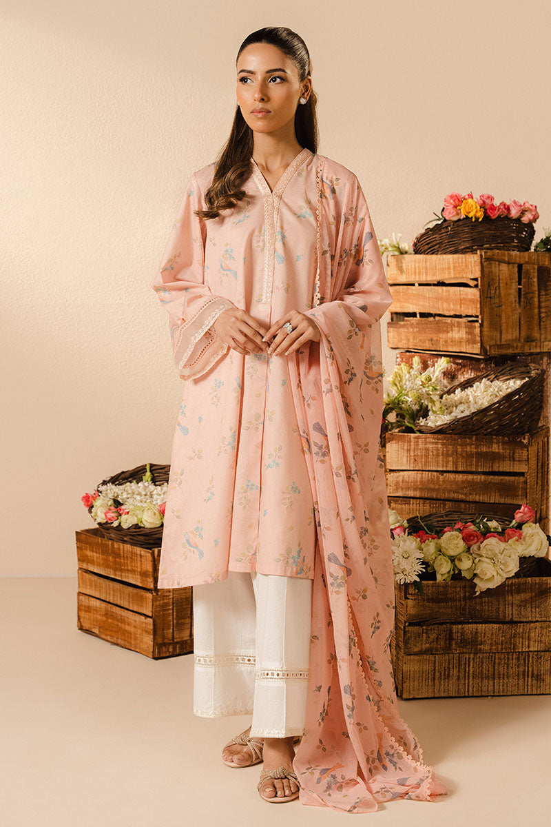 Cross Stitch | Basic Pret | Blush Dew-2PC (Shirt & Dupatta)-2
