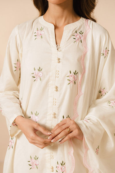 Cross Stitch | Basic Pret | Ivory Charm-2PC (Shirt And Dupatta)