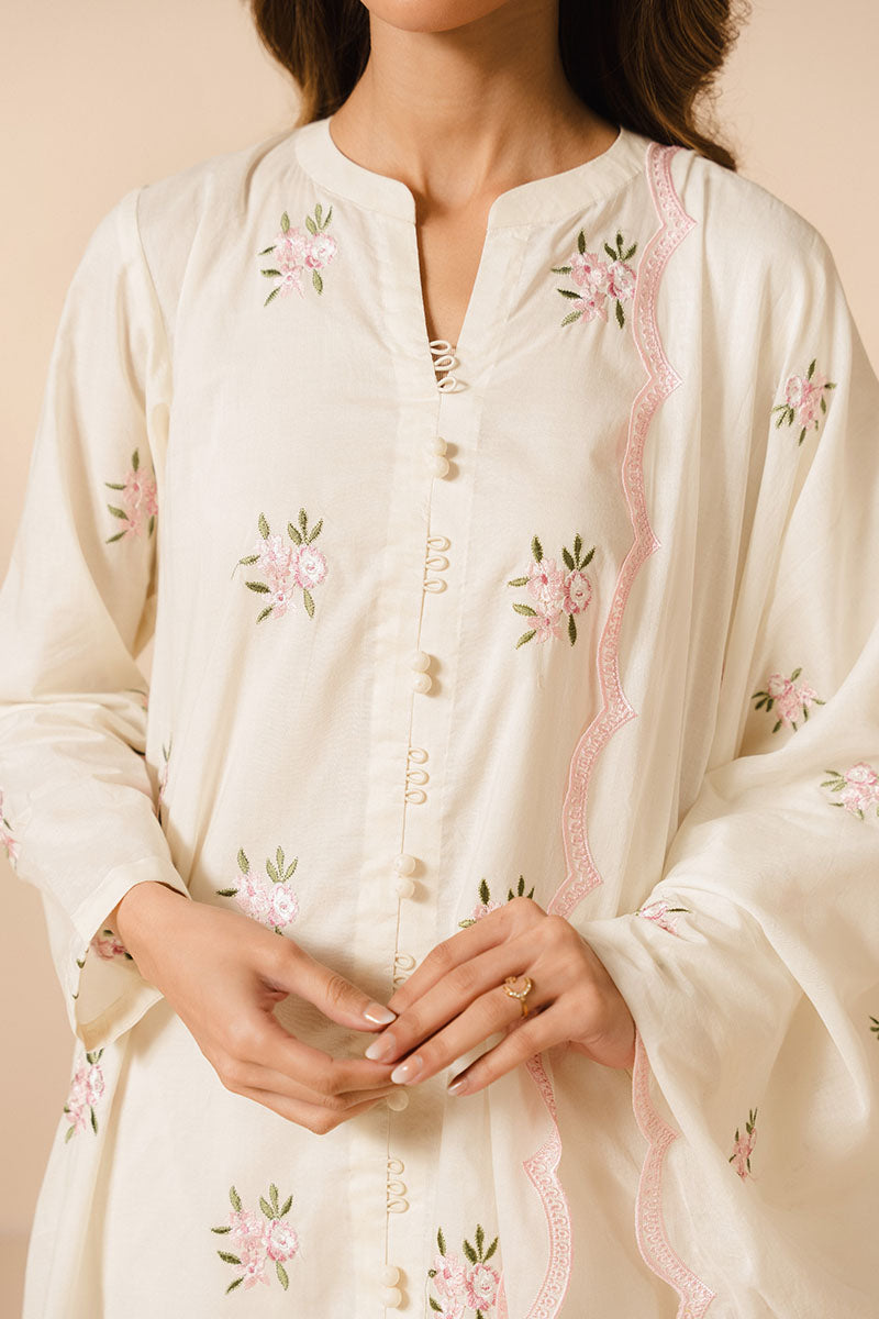 Cross Stitch | Basic Pret | Ivory Charm-2PC (Shirt & Dupatta), image 3